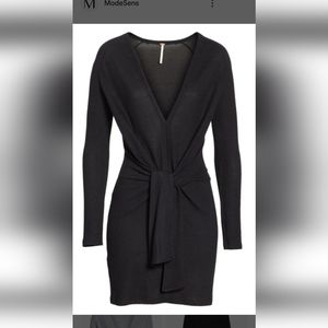 Free People black sweater dress size xs